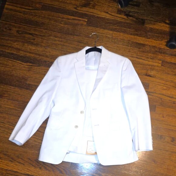 Michael Kors White Slim Fit Suit | Teen Boy’s [size 12/ 26 W] | Wedding / Prom - Picture 4 of 4